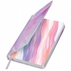 Ежедневник датированный 2026 А5 138x213 мм, BRAUBERG "Vista", под кожу твердый, "Pastel", 117458