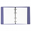 Тетрадь на кольцах А5 (180х220 мм), 120 листов, под кожу, клетка, BRAUBERG "Joy", фиолетовый/светло-фиолетовый, 129989