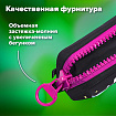 Пенал BRAUBERG с объемной "тракторной" молнией, 1 отделение, ткань, 22х8х6,5 см, "Яркая девочка", 271566