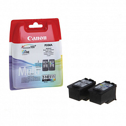 Картридж струйный CANON (PG-510/CL-511) PIXMA MP240/250/260/MX320, оригинальный КОМПЛЕКТ 2 цвета, 264 страницы, 2970B010