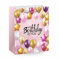 Пакет подарочный (1 штука) 26х13х32 см (L), "Party Collection", ассорти, глиттер, фольга, ЗОЛОТАЯ СКАЗКА, 700817