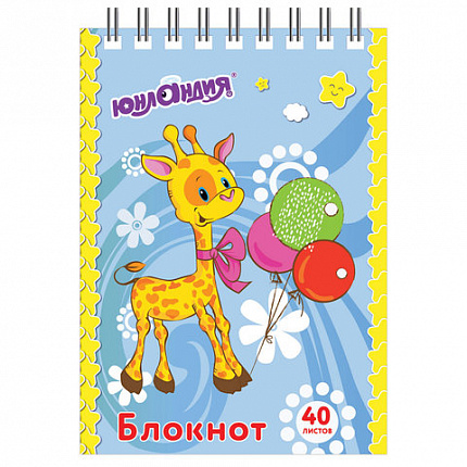 Блокнот МАЛЫЙ ФОРМАТ А7 75х105 мм, 40 л., гребень, картон, клетка, ЮНЛАНДИЯ, "МУЛЬТЯШКИ", 129860