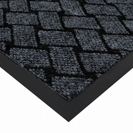 Коврик придверный 60х90 см, СЕРЫЙ, влаго-грязезащитный, 450 г/м2, плетение, PRIMILA (ПРИМИЛА) KRAFT, 701050