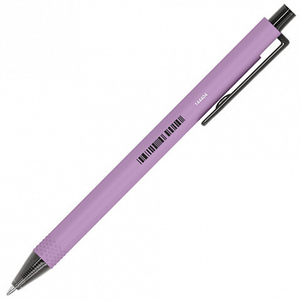 Ручка шариковая автоматическая BRAUBERG "VIVID PASTEL", корпус soft-touch, СИНЯЯ, пишущий узел 0,7 мм, линия письма 0,35 мм, 144404
