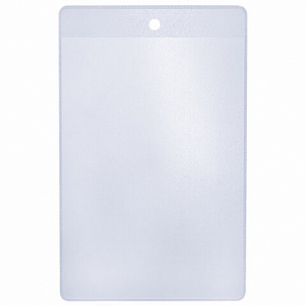 Карман информационный подвесной, ценникодержатель А6, КОМПЛЕКТ 50 шт., ПВХ, BRAUBERG, 291286