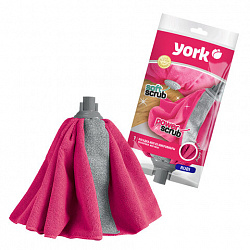 Насадка МОП для швабры юбочка RUBI крепление еврорезьба, микрофибра + скраб 25см, 157, 77080