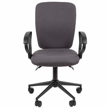 Кресло офисное Chairman CH 9801, пятилучие металл, ткань, серое, 7150936