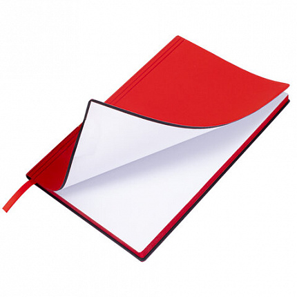 Блокнот А5 138x213 мм, BRAUBERG "Personal", под кожу, 80 листов, клетка, красный, 116609