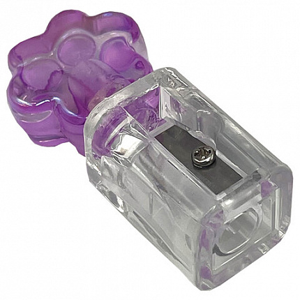 Точилка фигурная стеклянная серия "Лапка", пластиковая, корпус ассорти, дисплей, CNT,, 75067