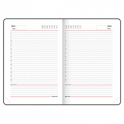 Ежедневник недатированный А5 (138х213 мм) BRAUBERG "Select", балакрон, 160 л., зеленый, 123431