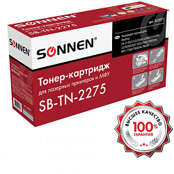 Картридж лазерный SONNEN SB-TN2275 для BROTHER HL-2240R/2240DR/2250DNR, ресурс 2600 страниц, 363071