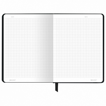 Блокнот с резинкой в клетку 96 л., А5 145х203 мм, твердая обложка, BRAUBERG, "Shadows", 116325