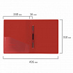 Папка с металлическим скоросшивателем и внутренним карманом BRAUBERG "Contract", красная, до 100 л., 0,7 мм, бизнес-класс, 221783
