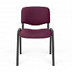 Стул для персонала и посетителей "ИЗО", черный каркас, ткань бордовая, В-20/С-13