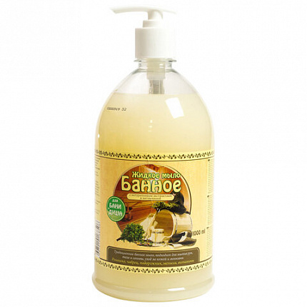 Мыло жидкое 1 л, БАННОЕ, дозатор, РЕНЕССАНС КОСМЕТИК, МИНПРОМТОРГ, 2460