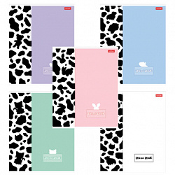 Тетрадь А5 48 л., HATBER скоба, клетка, матовая ламинация, "Mimimilk" (микс в спайке), 083846, 48Т5лВ1