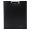 Папка-планшет BRAUBERG "Стандарт", А4 (310х230 мм), с прижимом и крышкой, пластик, черная, 0,9 мм, 221646