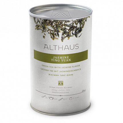 Чай листовой ALTHAUS "Jasmine Ting Yuan" зеленый 250 г, ГЕРМАНИЯ, TALTHL-L00116