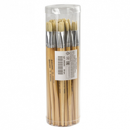 Кисть BRAUBERG, щетина, плоская, № 10, 200203