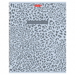 Тетрадь А5 48 л., HATBER, скоба, клетка, обложка картон, тиснение, LEO-принт (микс в спайке), 092970, 48Т5тВ1