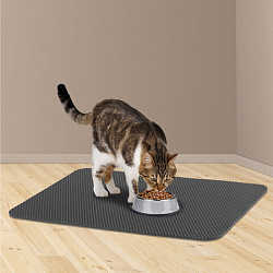 Коврик EVA / ЭВА универсальный 50х67см ячеистый (СОТЫ) применим для сушки посуды, кухни, ванной, прихожей, животных, цвет СЕРЫЙ LAIMA,608713