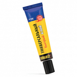 Клей универсальный СЕКУНДА "5 МИНУТ", 30 мл, в шоу-боксе, 403-197