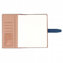 Ежедневник датированный 2026, А5, 143х218 мм, BRAUBERG "Journal", под кожу, застежка, держатель для ручки, органайзер, синий, 117379