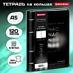 Тетрадь на кольцах А5, 175х215 мм, 120 л., под кожу, BRAUBERG VISTA, "Сейчас", 405212