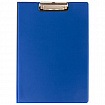 Папка-планшет STAFF, А4 (318х228 мм), с прижимом и крышкой, картон/ПВХ, СИНЯЯ, 229558