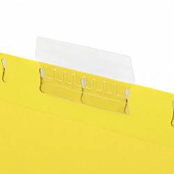 Подвесные папки A4/Foolscap (404х240 мм) до 80 л., КОМПЛЕКТ 10 шт., желтые, картон, STAFF, 270935