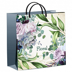 Пакет с пластиковой ручкой, мягкий пластик, 30х30 см, "Нежное очарование" 140 мкм, н00224310