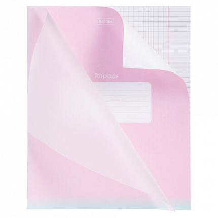 Тетрадь обложка пластик, 18 л., клетка, HATBER, "PROстиль Для девочек" (микс в спайке), 090448, 18Т5В1пл