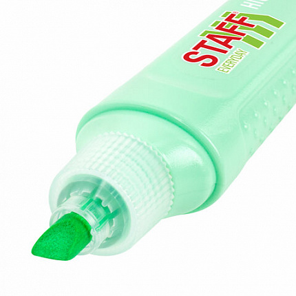 Текстовыделитель STAFF "EVERYDAY HL-707", БИРЮЗОВЫЙ, линия 1-5 мм, скошенный наконечник, 152546