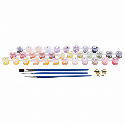 Картина по номерам 40х50 см, ОСТРОВ СОКРОВИЩ "Осень в старом парке", на подрамнике, акрил, кисти, 663280