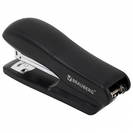 Степлер №24/6, 26/6 BRAUBERG "SX-39", до 25 листов, черный, 228590