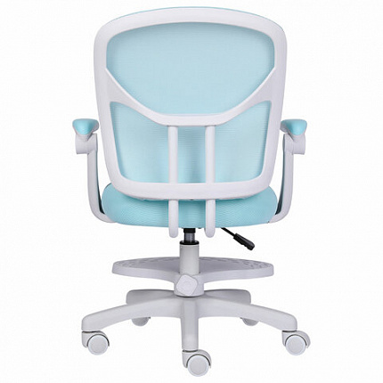 Кресло детское с подставкой для ног BRABIX "Toy MG-205", сетка/ткань TW, голубое, 533152