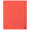 Тетрадь на кольцах А5 175х220 мм, 120 л., пластик, с резинкой, BRAUBERG, Коралловый, 404621