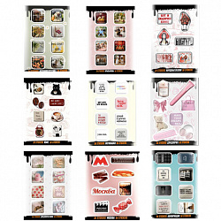 Наклейки объемные эпоксидные на телефон, 6-8 шт. на листе, "СОВРЕМЕННЫЕ ДИЗАЙНЫ", АССОРТИ, NALEPKING