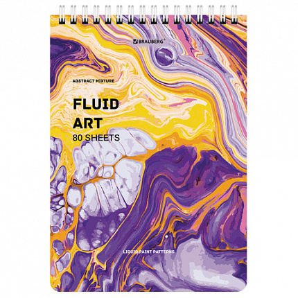 Блокнот А5 (146х206 мм), 80 л., гребень, картон, клетка, BRAUBERG, "Colorful art", 114371