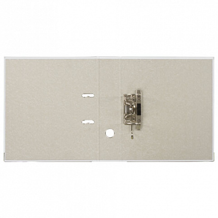 Папка-регистратор, покрытие пластик, 75 мм, ПРОЧНАЯ, с уголком, BRAUBERG, белая, 226600