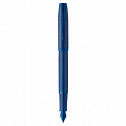Ручка перьевая PARKER "IM Professionals Monochrome Blue", синий металлик, нержавеющая сталь, синяя, 2172964