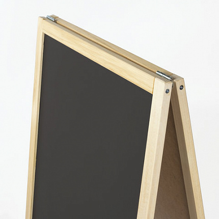 Доска-штендер двусторонняя для мела и магнитно-маркерная (54х109 см), черная/белая, STAFF, 236889