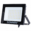 Прожектор светодиодный 50 Вт, 6500 К, 4000 Лм, 50 м2, IP65, 176x123x26 мм, черный, SONNEN, 238414