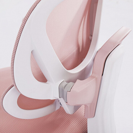 Кресло детское с подставкой для ног BRABIX KIDS "MG-220", сетка/ткань TW, розовое, 533314