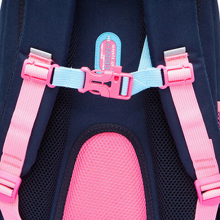 Рюкзак GRIZZLY школьный, анатомическая спинка, 3 отделения, для девочек, "COOL 2DAY", 40х27х20 см, RG-561-1/3