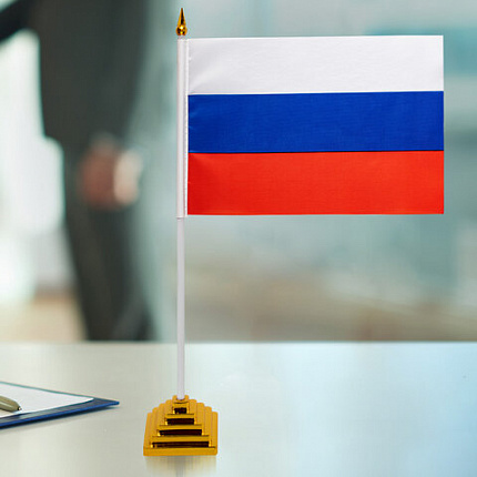 Флаг России настольный 14х21 см, без герба, BRAUBERG/STAFF, 550184