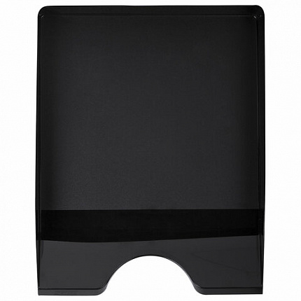 Лоток горизонтальный для бумаг BRAUBERG ORIGINAL, 315х250х60 мм, черный, 238104, ЛТ651