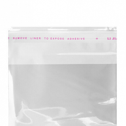 Пакеты БОПП с клеевым клапаном КОМПЛЕКТ 100 штук, 40х60 + 4 см, 53 мкм, с усиленным швом, BRAUBERG, 700420