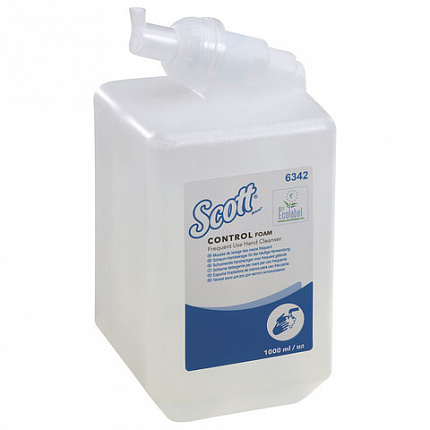 Картридж с пенным мылом одноразовый KIMBERLY-CLARK SCOTT "Control", 1 л, прозрачный, артикул 6342