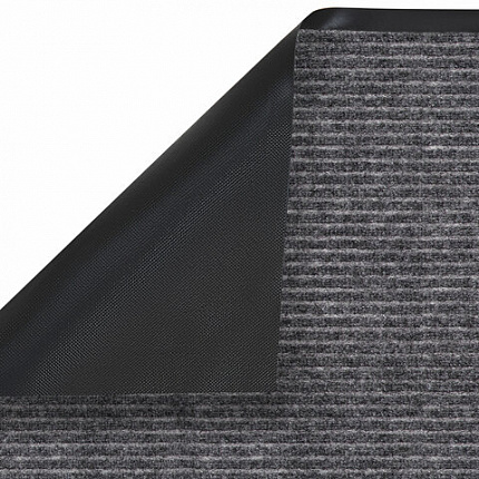 Коврик придверный 50х80 см, СЕРЫЙ, влаго-грязезащитный, 450 г/м2, ребристый, PRIMILA (ПРИМИЛА) EXTRA, 701023